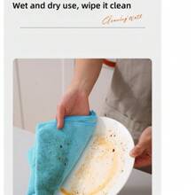 5pcs Microfiber Absorbent Cleaning Cloths, Kitchen, Home, Dish Wash, Car Washing Towels