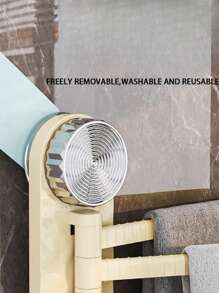 1pc 180 Degree Rotating Suction Cup Towel Rack, High-End Cream Style Convenient Towel Holder, Bathroom Wall Mounted Hook, No Drilling Required