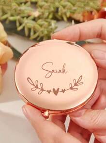 1pc Custom Name Compact Pocket Makeup Folding Mirror Graduation Gift Sister Friends Bridesmaid Party Gift Birthday Gift Christmas Gift ,Waterproof,Compact Exquisite,Stylish,Fashionable,Modern,Contracted Custom,Personalized,Unique Ideal Gifts For Him Her,Boyfriend,Girlfriend,Dad,Mom,Family,Friends For Anniversaries,Multi-Functional,Ornamental,Letter,Solid Color,Exquisite,Stylish,Vintage,Modern,Colorful,Leisure,Basics,Casual,Soft,Unique,Customized,Personalized,Custom,Ideal Gifts For Her,Girlfriend,Her,Grandparents,Family,Boyfriend,Friends
