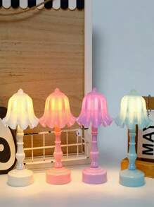 1 Mini Blooming LED Table Lamp, Modern Style Plastic Night Light, Used For Bedroom And Desk Decoration, Perfect As A Warm Home Gift, Perfect For Decorating Cafes, Hotels, And Living Rooms
