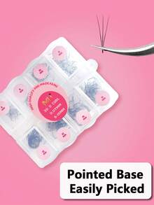 500/1000 PCS Fans Premade Fans Eyelash Extensions 3D 5D Premade Lash Fans 8-15mm Mixed Length D Curl Promade Loose Fans Thin Base Premade Volume Lash Extension(0.07 D 8-15mm) - D - View 7