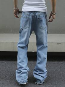 Men's Flared Pocket Casual Versatile Jeans