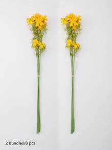 2 Bundles /8 Pcs, Artificial Daisy For Home Decoration, Fake Wildflowers Spring Flowers For Wedding Decoration, Daisy Mums Flowers Outdoor UV Resistant No Fade Greenery Shrubs Plants Indoor Outside Hanging Planter Home Wedding DIY Sunflowers Artificial Flowers
