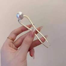 1 Stück Mode Perlen U-förmige Haarspange, minimalistischer luxuriöser Nischen Haarzubehör Haarknoten Haarspange Haarknoten Maker Haarknoten Stück Haarstyling Spangen