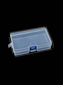 1/3/6 pièces Autocollants Boîte de rangement en plastique, Organisateur de dos, Notes, Emballage, Boîtes de rangement de papeterie, Boîtes à stylos, Boucles de fermeture, Boîtes vides sans grille en PP, Boîtes de rangement en plastique transparent, Accessoires, Boîtes carrées en plastique PP
