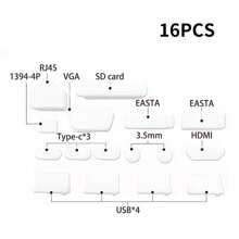 16pcs Type C Port Dust Plug, Multi-Color, Silicone Universal Computer Accessories