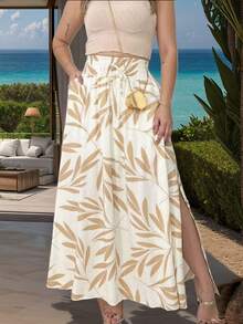 Women Skirts - Beige - View 1