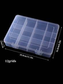 Transparent Storage Container Jewelry Box Clear Plastic Organizer Box Empty Earring Storage Organizer Display Case For Beads - White - View 17