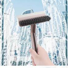 Multifunctional Rotating Hard Bristle Tile & Crevice Cleaning Brush, 2-In-1 Bathroom Tile, Window, Wall, Floor Scrub Brush
