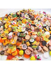 Set de 25pzs/50pzs/100pzs Mini caja de envío de juguete de alimentos y bebidas - Juguetes de cocina de plástico - Miniatura 1:12 para casa de muñecas - Mini alimentos de caja de envío, adornos de sorpresa de resina, regalos pequeños creativos, regalos con forma de mini caja de envío de alimentos y bebidas