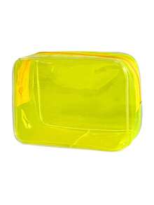 1pc Solid Color Transparent Makeup Bag PVC Material Large Capacity Toiletry Bag Convenient And Simple Storage Bag For Travel Storage Bag,Makeup Bag,Cosmetic Bag,Vacation Organizer,Large Capacity Makeup Organizer Makeup Case, For Lipstick, Brush, Skincare, Mobile Phone, Coin, Small Items, For Home,Gift,Vacation And Festival Halloween Christmas Multifunctional Use,Boho Vibes,For Holiday Beach, Bathroom Collection, Bedroom Collection, Large Capacity - Multicolor - View 17