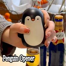 Abridor de Garrafa Pinguim Fofo, Ferramenta de Abridor de Garrafa Magnética Multifuncional, Abridor de Tampa, Abridor de Garrafa Prensável, Acessórios de Casa e Cozinha para Casa, Bar, Camping e Viagem, Itens Essenciais para Festa | Presentes de Novidade