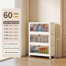Multilayer (5/4/3/2/1) Freestanding Baby Wardrobe, Thick Infant Storage Cabinet, Household Snack & Clothes Organizer Box, Kids Mini Closet