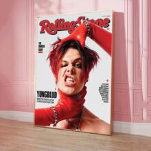 1 pezzo Quadro decorativo del cantante pop Y-Yungblud, Cantante pop famoso, stile anime, adatto per decorare il soggiorno, il bar o la parete di casa, decorazione domestica raffinata, senza cornice