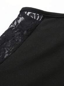 Plus Size Women Summer Casual Sleepwear Lace Round Neck Sexy Backless Camisole Nightgown, Vacation