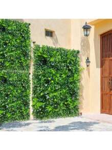 1pc Artificial Plant Wall Roll, 23.6x15.7inch Faux Hedge Wall, UV-Anti Ivy Privacy Fence Wall Screen Faux Greenery Panels Backdrop Boxwood Ivy Vine Leaf Hedge Fence For Indoor Outdoor Green Wall Decor