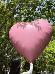 Balon folie în formă de inimă roșu/roz/roz de 63 de inci pentru Ziua Îndrăgostiților, balon inimă super mare potrivit pentru nunți, cereri în căsătorie, aniversări, Anul Nou, decorațiuni de Crăciun, fundal foto, decor de petrecere pentru interior și exterior - Multicolor - Vizualizare 3