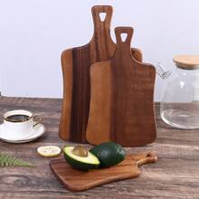 3pcs/1pc Teak Wooden Cutting Board, Steak Board, Bread Board, Cheese Board, Fruit Board - Brown - View 7