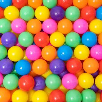 Ball Pit Balls For Kids, 2.15 Inches Small Size Thicken Soft Plastic Crush Proof Ball Pit Balls BPA Phthalate Free Baby Toddler Toy Ball With 7 Color Rainbow Colors
