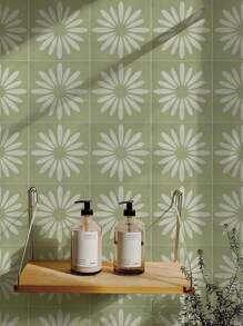 10pcs Tile Stickers Matte Texture Home Decal Vintage Waterproof Removable Mural Decor Peel Stick DIY Bathroom Kitchen Decoration -15*15cm,20*20cm