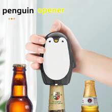 Abridor de Garrafa Pinguim Fofo, Ferramenta de Abridor de Garrafa Magnética Multifuncional, Abridor de Tampa, Abridor de Garrafa Prensável, Acessórios de Casa e Cozinha para Casa, Bar, Camping e Viagem, Itens Essenciais para Festa | Presentes de Novidade