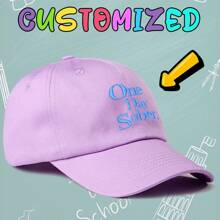 [ Customization ] 1 Embroidered Logo Casual Baseball Hat For The New Year, Suitable For All Seasons, Personalized Logo, Fashionable And Versatile Soft Top Duck Tongue Hat