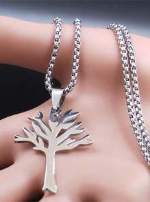 1 buc. Breloc de modă Arborele vieții pandantiv Colier din oțel inoxidabil Accesorii pentru băieți și fete Bijuterii de petrecere