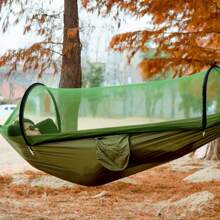 Outdoor Double Mosquito Net Hammock, Anti-Tipping, Breathable, Quick-Open, Camping Supplies