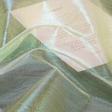 1 pièce Tissu de tulle organza irisé couleur sirène ciel étoilé, Tissu de tulle scintillant prédécoupé pour le DIY, les costumes de scène, la décoration de fête - Multicolore - Voir 70