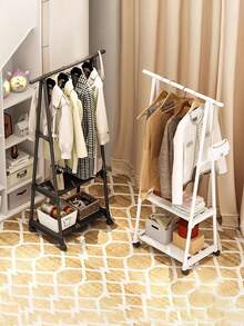 1 件多功能滚动衣架，提高空间效率，稳定，时尚，易于组装/拆卸，便携，适用于客厅、卧室、入口、办公室、家居、节日和圣诞节礼物、儿童礼物