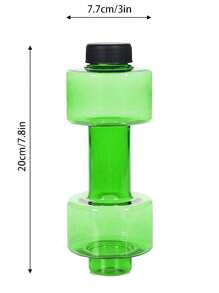 1pc 500ml Dumbbell Shaped Water Bottle, Creative Large Capacity Fitness Water Jug Portable For Home Use, Suitable For Arm Muscle Training, Weight Training, Body Shaping, For Outdoor, Camping