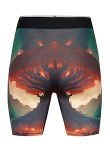 Men's Fashion Positioning 3D Print Boxer Briefs - Burnt Orange - View 2