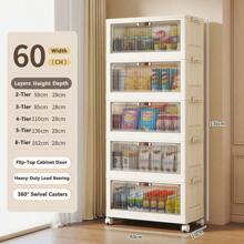 Multilayer (5/4/3/2/1) Freestanding Baby Wardrobe, Thick Infant Storage Cabinet, Household Snack & Clothes Organizer Box, Kids Mini Closet