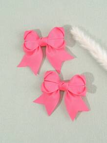 2pcs Colorful Bow Hair Clips,Candy Fabric Alligator Clips Hair Bows,Sweet Hair Accessories For Girls Happy Beach Vacation Gifts