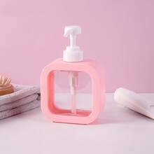 2 Pieces Square Pump 300ML/500ML Soap Dispenser Set, Clear Plastic Refillable Container 10/16 Ounces, Integrated Lotion And Liquid Hand Wash Bottle For Bathroom, Kitchen, Dining Room - Not Rechargeable, No Batteries Included - 2-piece Set 300ML/500ML - View 5