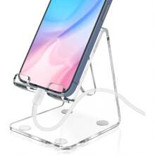 Acrylic Phone Holder, A Portable Phone Holder Suitable For Desktop Anti Slip Tabletops, 4-8 Inch Smartphone Holder