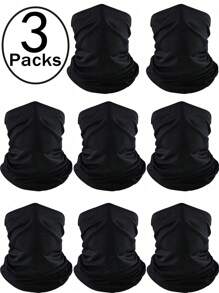 8Packs Neck Gaiter Face Mask Headwear Bandana Head Wrap Face Scarf Mask Neck Warmer Balaclava For Sports