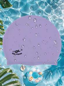 1pc Silicone Swim Cap, Waterproof Comfortable Unisex Swim Cap, Swimming Pool Equipment, Unisex Comfortable Type Bath Cap, Fashion Personalized Swimming Cap Solid Color, Waterproof Comfortable Swimming Silicone Cap Waterproof Ear Protection Is Not Tight, Protect Hair, Beach Essentials, Beach Accessories, Pool Float