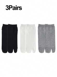 1/3 pares de sandalias deportivas y casuales con división de dos dedos, tipo japonés tabi, chanclas con calcetines elásticos de talla libre para hombre/mujer/niña, otoño