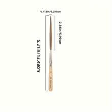 1#-5# Artist's Oil And Acrylic Paint Brush, Long Bristle Outlining Short-Handled Brush, Light-Colored Cow Hair, Extra-Long Round, Metal Connector And High-Quality Wooden Handle, For Oil And Watercolor Gouache Painting, Suitable For Drawing Long Lines, Highly Absorbent (Original Wood Color), Mother's Day, Mom's Gift, Back To School, School Supplies