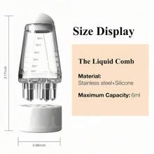 1pc Mini Hair Oil Bottle/Serum Applicator | Zoned Care + Silicone Massage | 2-In-1 Haircare Tool For Home & Travel | Leakproof Detachable Design For Essential Oils/Hair Serums