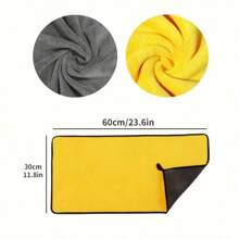 1pc Super Absorbent Microfiber Car Washing Towel - Extra Large, Thick Plush Detailing Cloth, Suitable For Car Care And Home Cleaning