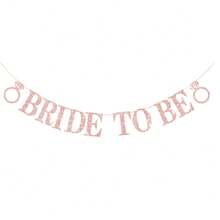 1Set,Bride To Be Champagne Gold Glitter DIY String Banner ,Rose Gold Bachelorette Banner Bridal Shower Sign For Bachelorette Bridal Shower Wedding Party Decorations(Champagne Gold, Rose Gold, Silver) - Multicolor - View 10