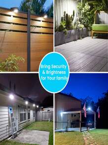 1pc/2pcs Solar Clip-On Light - Motion Sensor, USB & Solar Powered For Garden, Patio & Camping(USB Cable Not Included)(1500mAh)