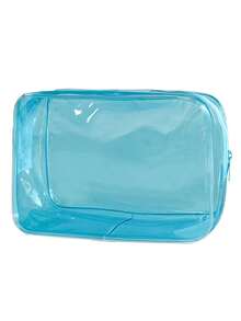 1pc Solid Color Transparent Makeup Bag PVC Material Large Capacity Toiletry Bag Convenient And Simple Storage Bag For Travel Storage Bag,Makeup Bag,Cosmetic Bag,Vacation Organizer,Large Capacity Makeup Organizer Makeup Case, For Lipstick, Brush, Skincare, Mobile Phone, Coin, Small Items, For Home,Gift,Vacation And Festival Halloween Christmas Multifunctional Use,Boho Vibes,For Holiday Beach, Bathroom Collection, Bedroom Collection, Large Capacity - Multicolor - View 18