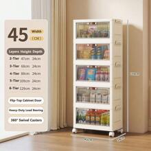 Multilayer (5/4/3/2/1) Freestanding Baby Wardrobe, Thick Infant Storage Cabinet, Household Snack & Clothes Organizer Box, Kids Mini Closet