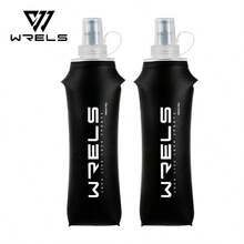WRELS 2pcs Foldable Silicone Bite Valve Soft Water Bottle, Suitable For Cycling, Camping, Hiking, Running And Other Activities