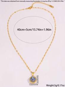 1 Piece Of Light Luxury Elegant Stainless Steel Rotatable Multi-Color Flower Pendant Necklace Elegant And Fashionable Representative Jewelry Suitable For Daily/Banquet/Party Wear Holiday For Girlfriend For Girlfriends