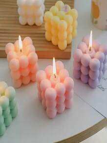 1pc Creative Spherical Soy Wax Cube Candle, High-End Wedding Favor Gift, Handmade Decorative Scented Candle, Home Fragrance Candle