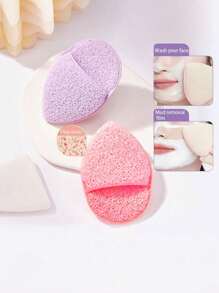 1/5pcs Face Sponges For Cleansing Daily Exfoliating Face Scrubber Facial Sponges For Washing Face Fingers Glove Style ,Removal And Deep Cleansing Puff,Facial Cleansing Tools,Personal Care Face Clean,Facial Brush,Bag,Organizer,Storage